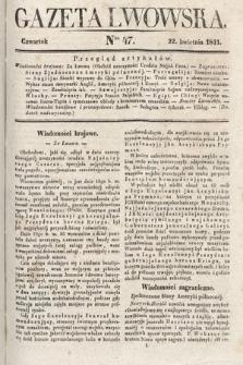 Gazeta Lwowska. 1841, nr 47