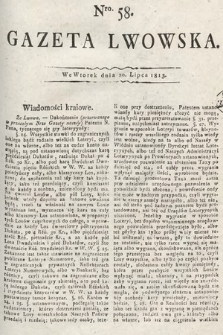 Gazeta Lwowska. 1813, nr 58