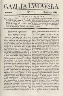 Gazeta Lwowska. 1841, nr 70