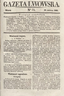 Gazeta Lwowska. 1841, nr 72