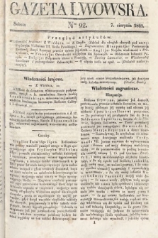 Gazeta Lwowska. 1841, nr 92