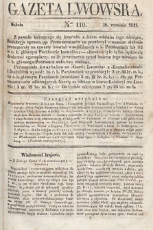 Gazeta Lwowska. 1841, nr 110