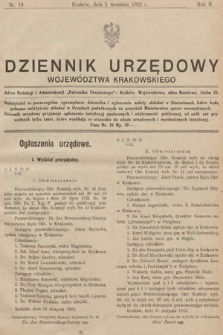 Dziennik Urzędowy Województwa Krakowskiego. 1922, nr 10