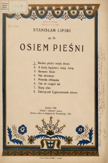 Osiem pieśni Op. 15 [nr] 1, Biedne pieśni mojej duszy