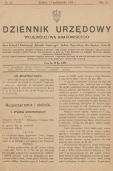 Dziennik Urzędowy Województwa Krakowskiego. 1923, nr 10