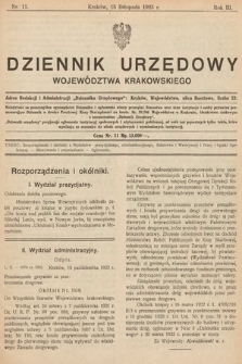 Dziennik Urzędowy Województwa Krakowskiego. 1923, nr 11