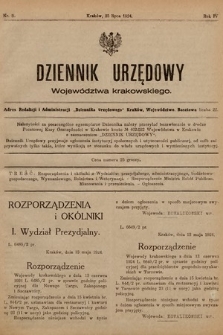 Dziennik Urzędowy Województwa Krakowskiego. 1924, nr 5