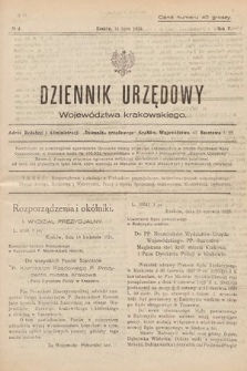 Dziennik Urzędowy Województwa Krakowskiego. 1925, nr 4