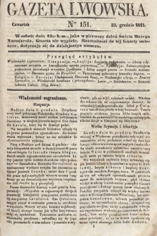Gazeta Lwowska. 1841, nr 151