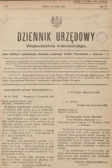 Dziennik Urzędowy Województwa Krakowskiego. 1926, nr 1