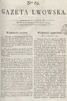 Gazeta Lwowska. 1813, nr 62