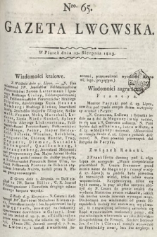 Gazeta Lwowska. 1813, nr 65