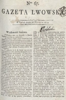 Gazeta Lwowska. 1813, nr 67