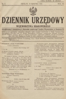 Dziennik Urzędowy Województwa Krakowskiego. 1927, nr 2