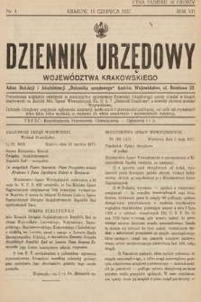 Dziennik Urzędowy Województwa Krakowskiego. 1927, nr 4