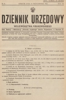 Dziennik Urzędowy Województwa Krakowskiego. 1927, nr 8