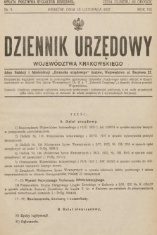 Dziennik Urzędowy Województwa Krakowskiego. 1927, nr 9