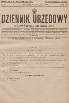 Dziennik Urzędowy Województwa Krakowskiego. 1928, nr 2