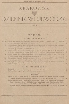 Krakowski Dziennik Wojewódzki. 1946, nr 2