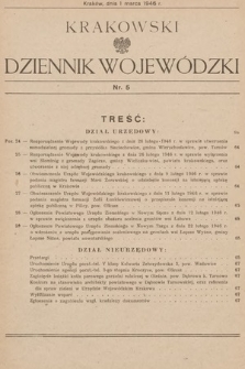 Krakowski Dziennik Wojewódzki. 1946, nr 5