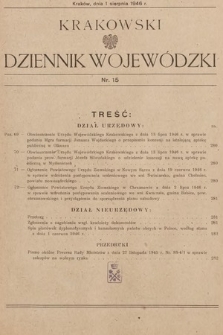 Krakowski Dziennik Wojewódzki. 1946, nr 15