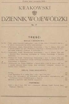 Krakowski Dziennik Wojewódzki. 1946, nr 17