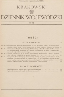 Krakowski Dziennik Wojewódzki. 1946, nr 19