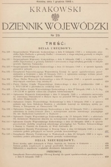 Krakowski Dziennik Wojewódzki. 1946, nr 25