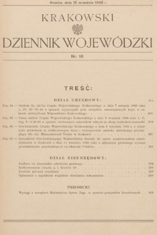 Krakowski Dziennik Wojewódzki. 1946, nr 18