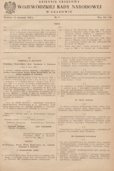 Dziennik Urzędowy Wojewódzkiej Rady Narodowej w Krakowie. 1962, nr 9