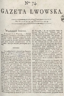 Gazeta Lwowska. 1813, nr 74