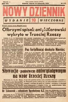 Nowy Dziennik (wydanie wieczorne). 1938, nr 313