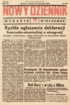 Nowy Dziennik (wydanie wieczorne). 1938, nr 322