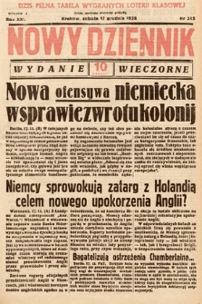 Nowy Dziennik (wydanie wieczorne). 1938, nr 345