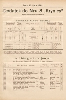 Dodatek do Nru 8 "Krynicy". 1911 