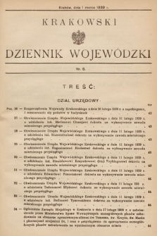 Krakowski Dziennik Wojewódzki. 1939, nr 6