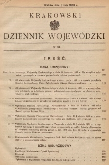 Krakowski Dziennik Wojewódzki. 1939, nr 10