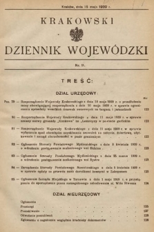 Krakowski Dziennik Wojewódzki. 1939, nr 11
