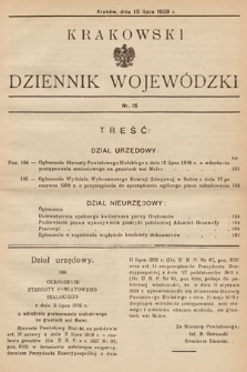 Krakowski Dziennik Wojewódzki. 1939, nr 15