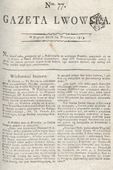 Gazeta Lwowska. 1813, nr 77