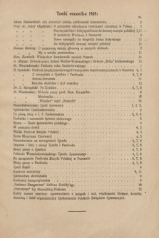 Przegląd Muzyczny. 1929, treść rocznika