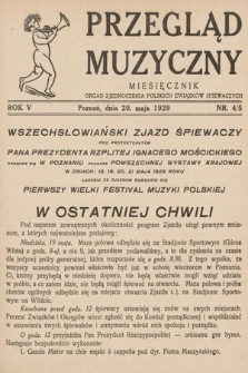 Przegląd Muzyczny. 1929, nr 4-5