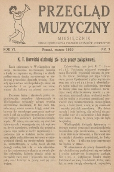 Przegląd Muzyczny. 1930, nr 3