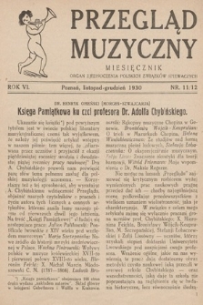 Przegląd Muzyczny. 1930, nr 11-12