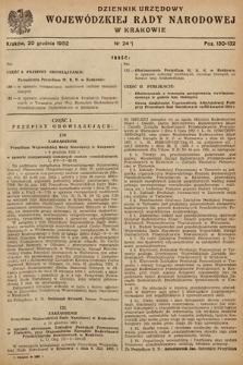 Dziennik Urzędowy Wojewódzkiej Rady Narodowej w Krakowie. 1952, nr 24