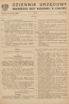 Dziennik Urzędowy Wojewódzkiej Rady Narodowej w Krakowie. 1951, nr 8