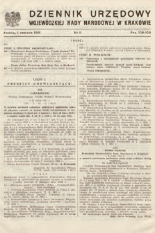 Dziennik Urzędowy Wojewódzkiej Rady Narodowej w Krakowie. 1951, nr 11