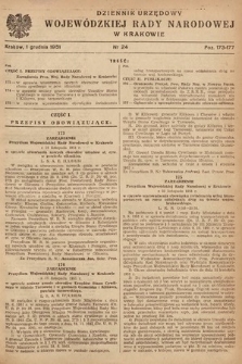Dziennik Urzędowy Wojewódzkiej Rady Narodowej w Krakowie. 1951, nr 24