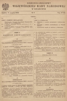 Dziennik Urzędowy Wojewódzkiej Rady Narodowej w Krakowie. 1953, nr 11