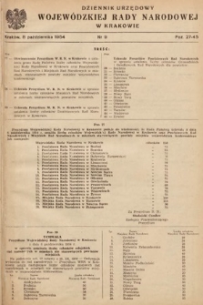 Dziennik Urzędowy Wojewódzkiej Rady Narodowej w Krakowie. 1954, nr 9